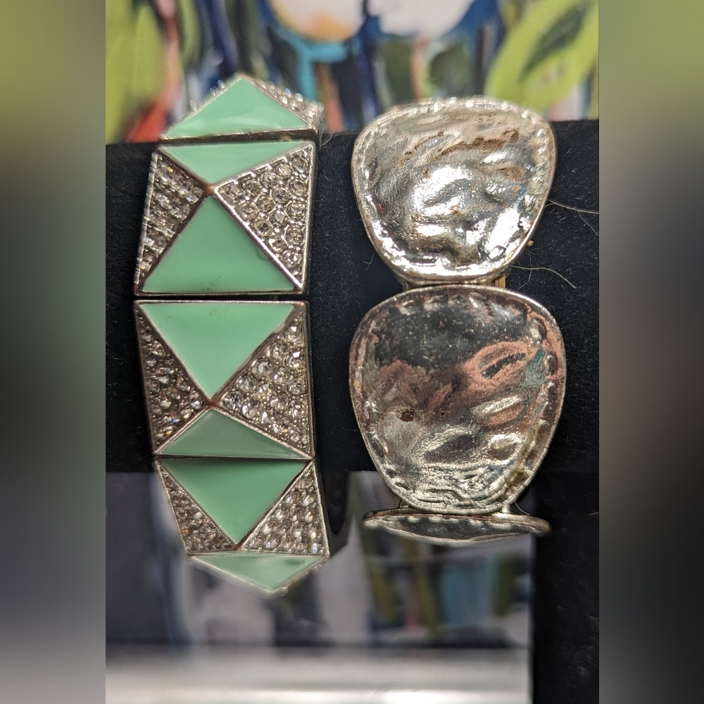 Two Vintage Stretch Bracelets Bundle - image 2